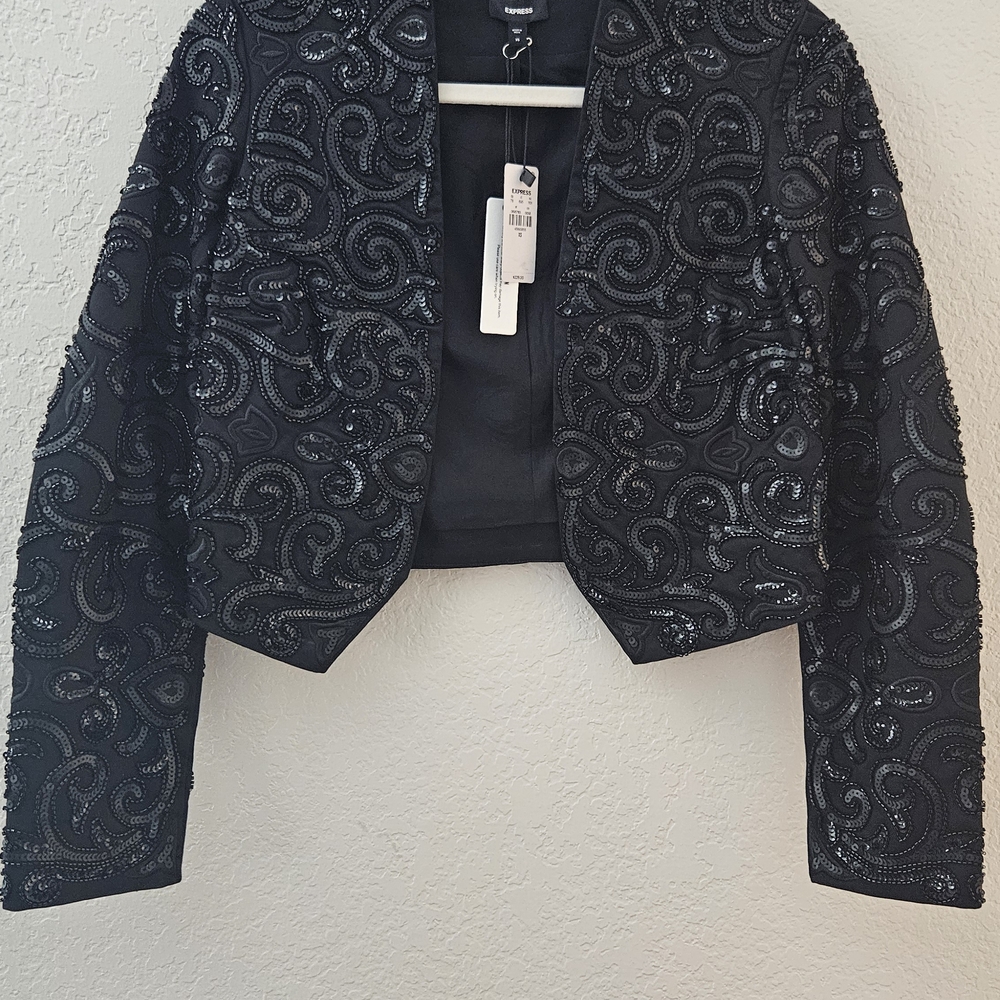 NWT Express Black Embellished Blazer
